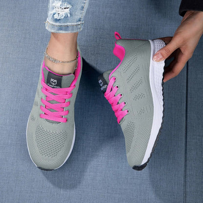 Womens Mesh Casual Platform Sneakers Breathable Lightweight Trainers For Walking Sports And Daily W 9