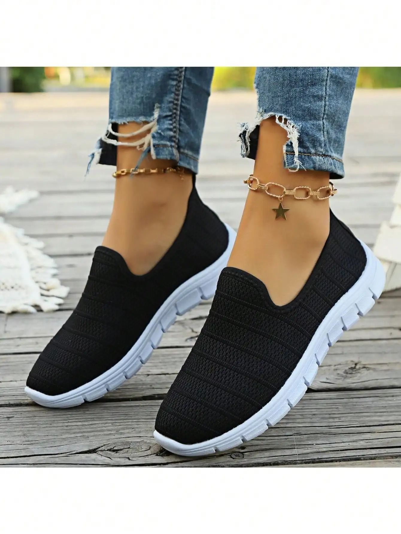 Womens Slip On Mesh Sneakers Summer Casual Lightweight Walking Loafers With Soft Sole And Breathabl 7