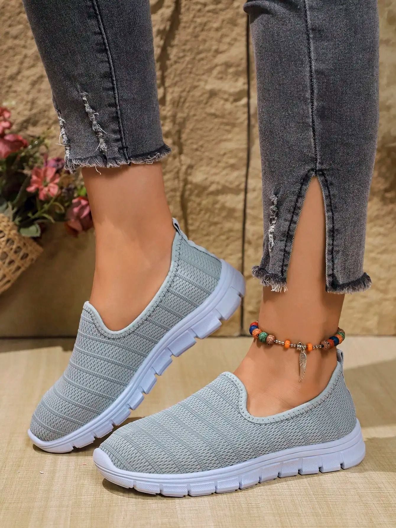 Womens Slip On Mesh Sneakers Summer Casual Lightweight Walking Loafers With Soft Sole And Breathabl 10