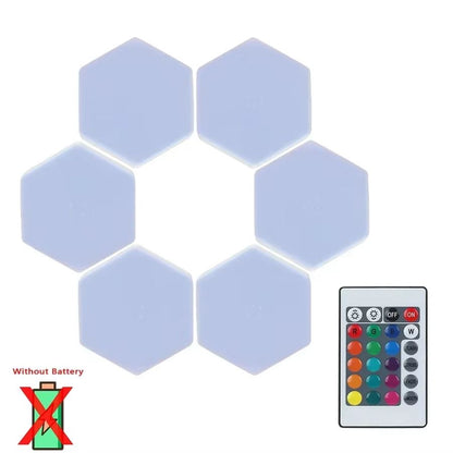 Modular Touch Control Honeycomb LED Wall Lights  6Piece Set 7