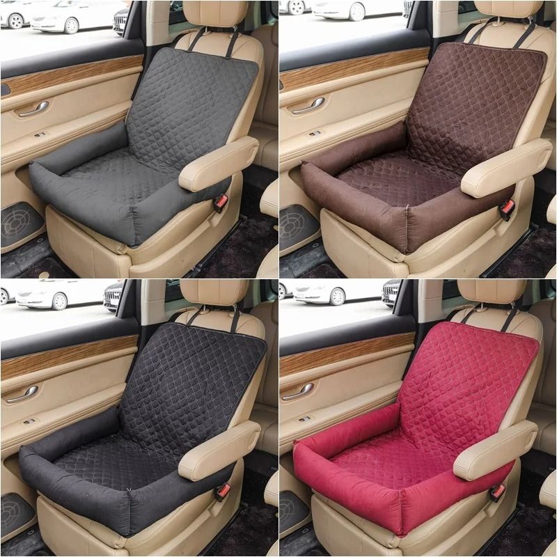 Portable Waterproof Pet Car Seat Carrier with Safety Hammock Design