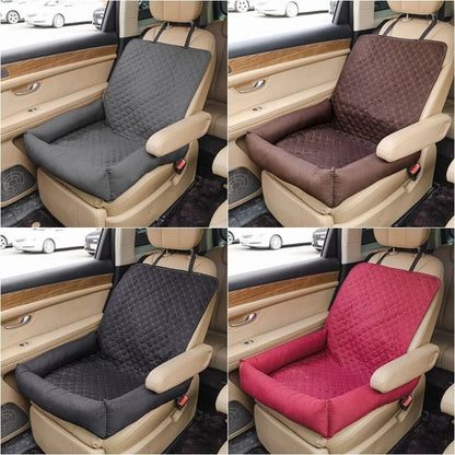 Portable Waterproof Pet Car Seat Carrier with Safety Hammock Design