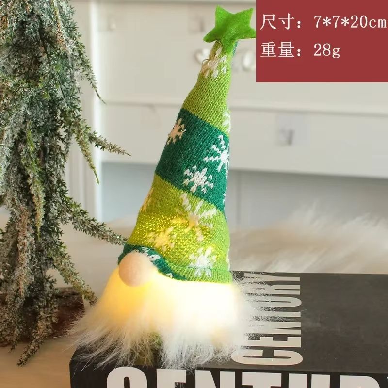 LED Christmas Gnome Ornament  LightUp Faceless Doll Decoration For Tree  Home 9