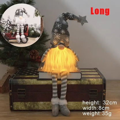 LED Christmas Gnome Ornament  LightUp Faceless Doll Decoration For Tree  Home 10