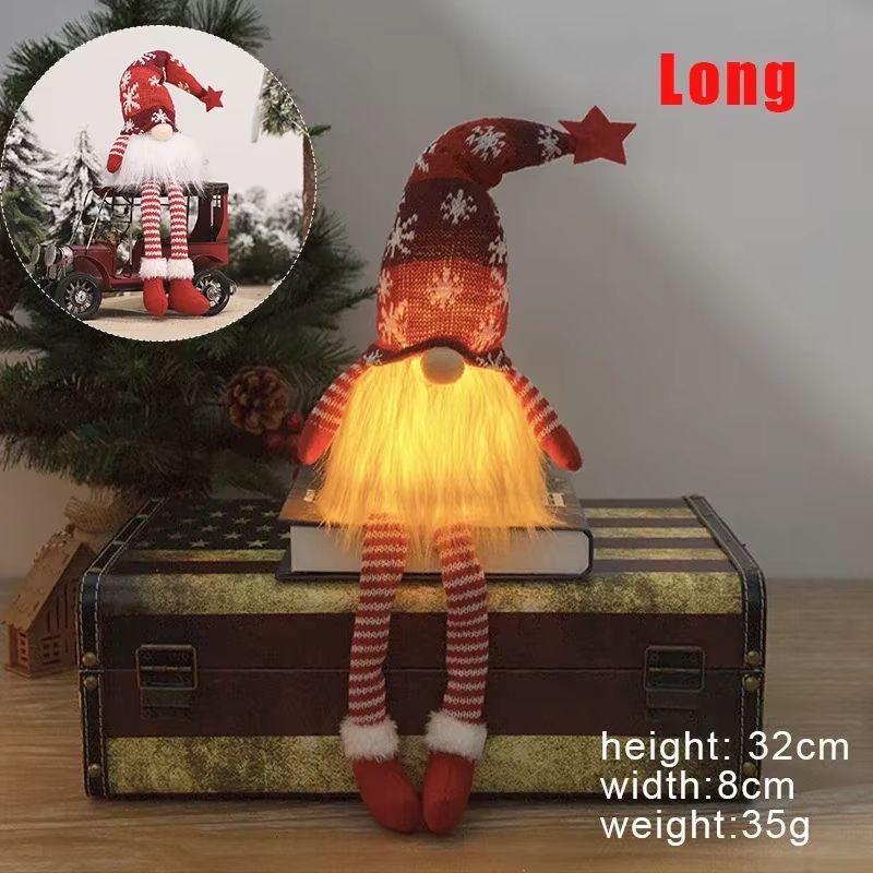 LED Christmas Gnome Ornament  LightUp Faceless Doll Decoration For Tree  Home 11