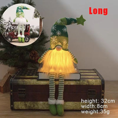 LED Christmas Gnome Ornament  LightUp Faceless Doll Decoration For Tree  Home 12