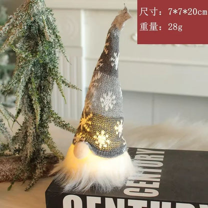 LED Christmas Gnome Ornament  LightUp Faceless Doll Decoration For Tree  Home 7