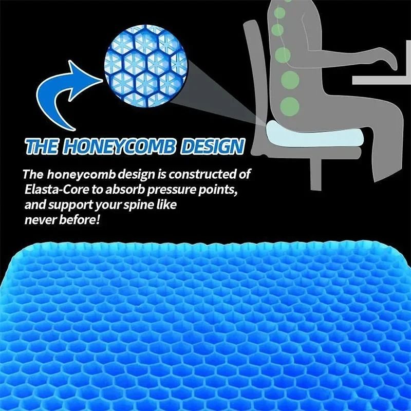 Double Thick Gel Seat Cushion For Pressure Relief And Cooling Comfort 3