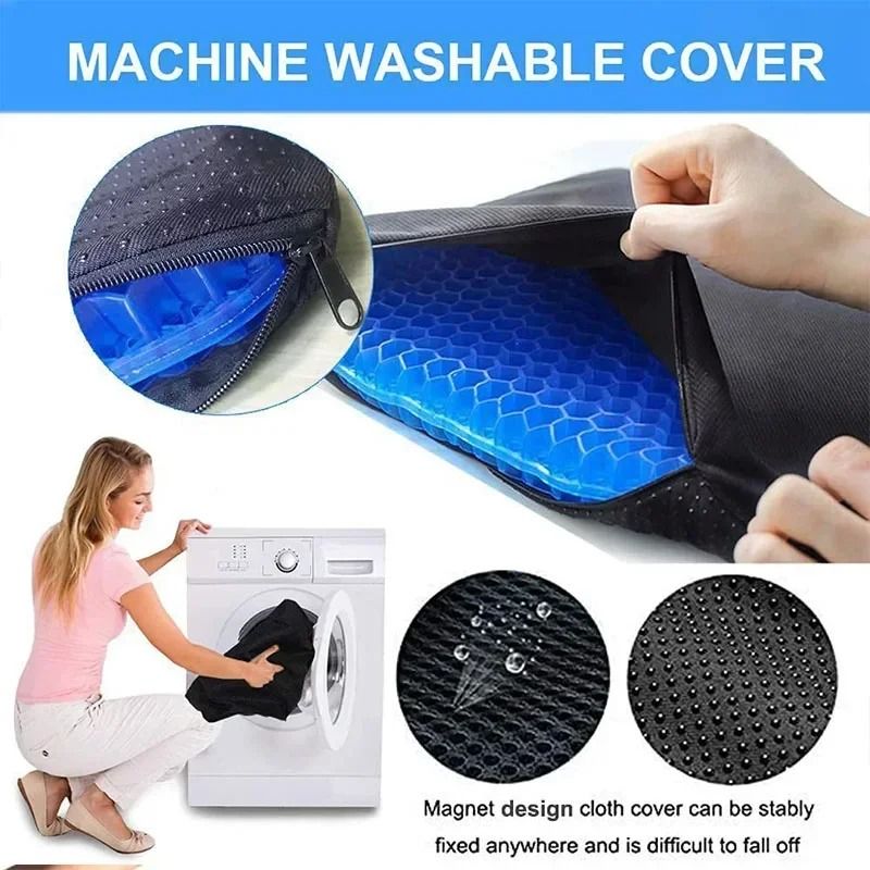Double Thick Gel Seat Cushion For Pressure Relief And Cooling Comfort 5