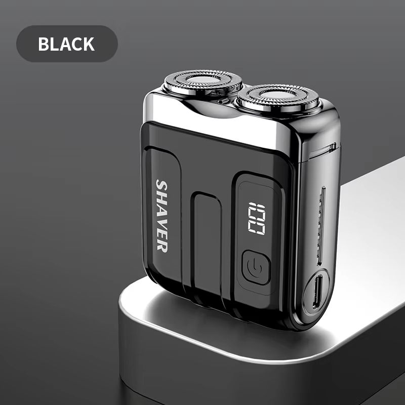 Mini Electric Smart Shaver With Digital Display  Dual Blade Rechargeable Beard Trimmer 9