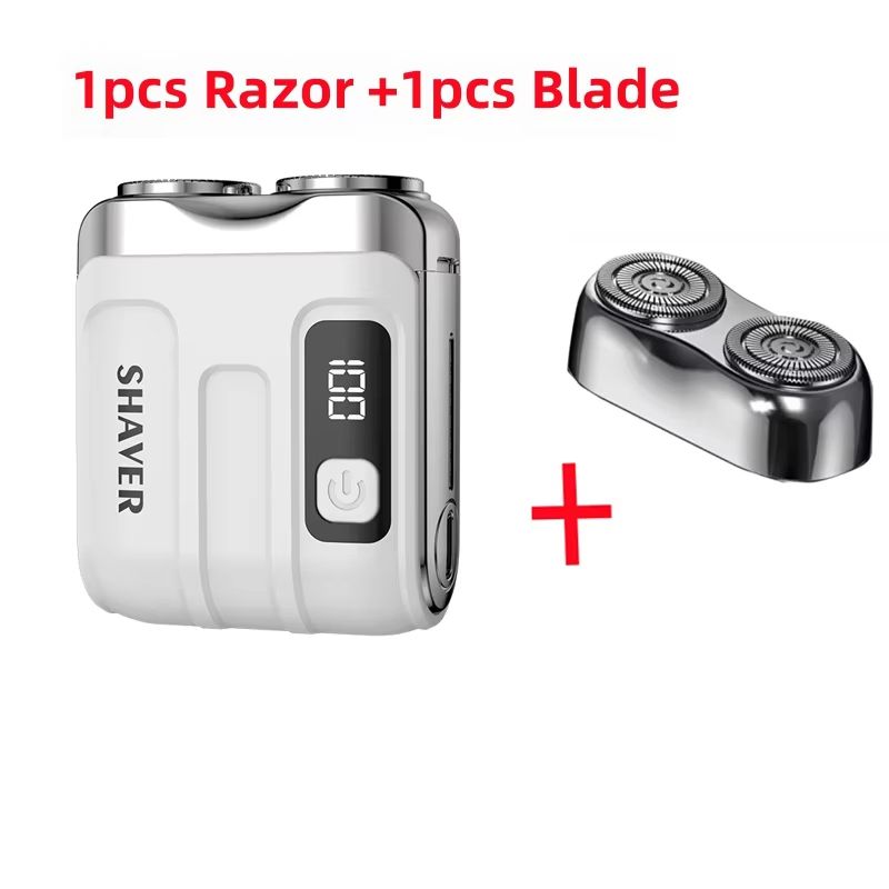 Mini Electric Smart Shaver With Digital Display  Dual Blade Rechargeable Beard Trimmer 13