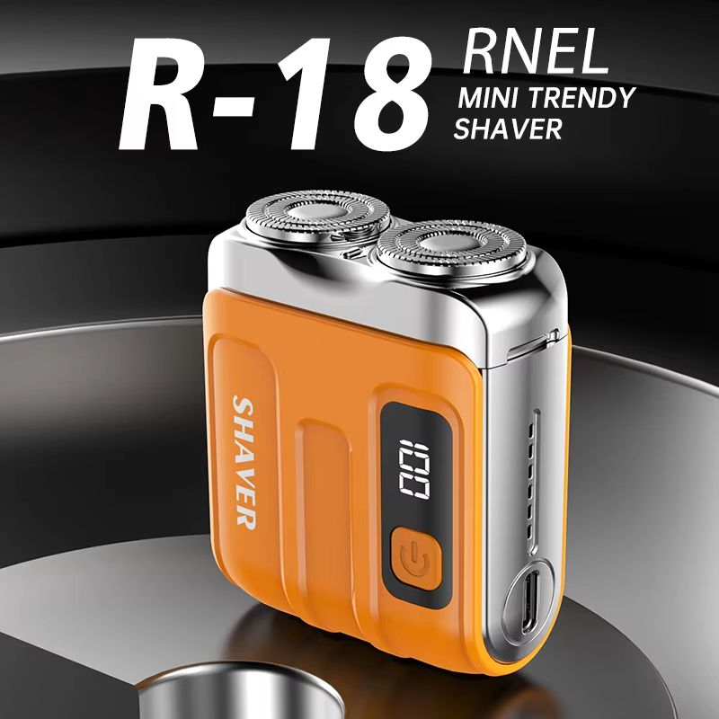Mini Electric Smart Shaver With Digital Display  Dual Blade Rechargeable Beard Trimmer 1