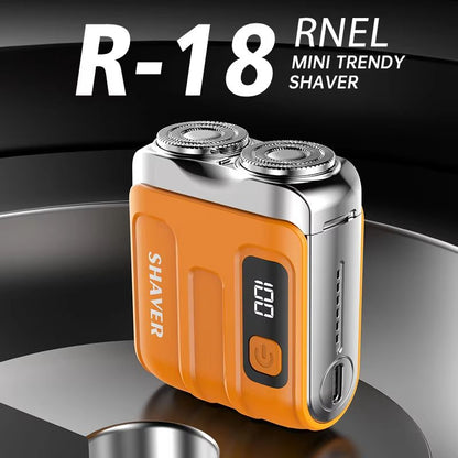Mini Electric Smart Shaver With Digital Display  Dual Blade Rechargeable Beard Trimmer 1