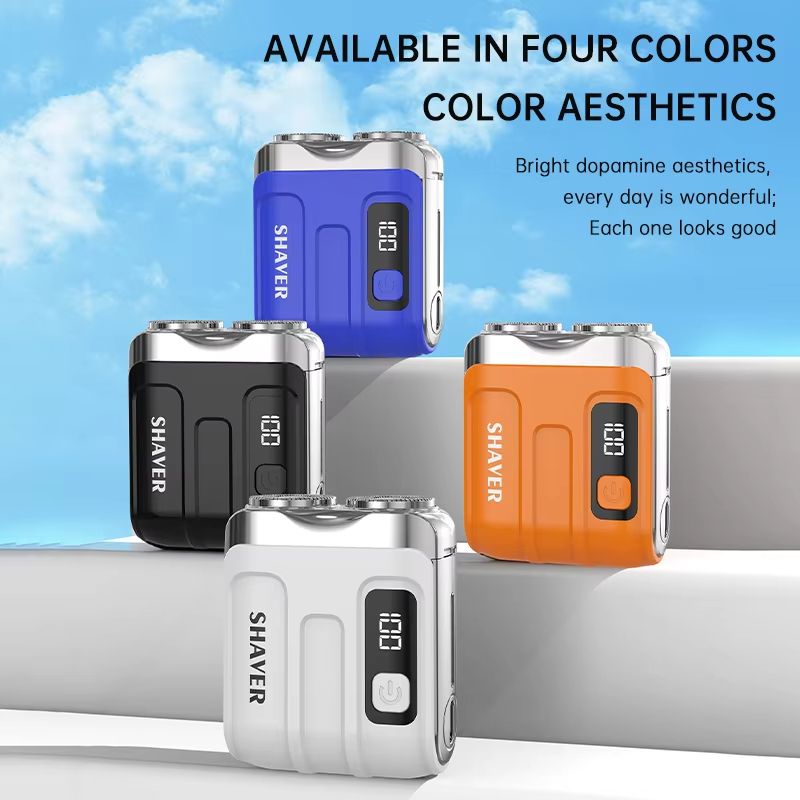 Mini Electric Smart Shaver With Digital Display  Dual Blade Rechargeable Beard Trimmer 4