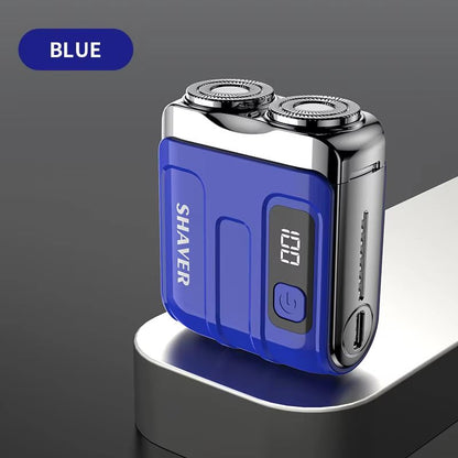 Mini Electric Smart Shaver With Digital Display  Dual Blade Rechargeable Beard Trimmer 6