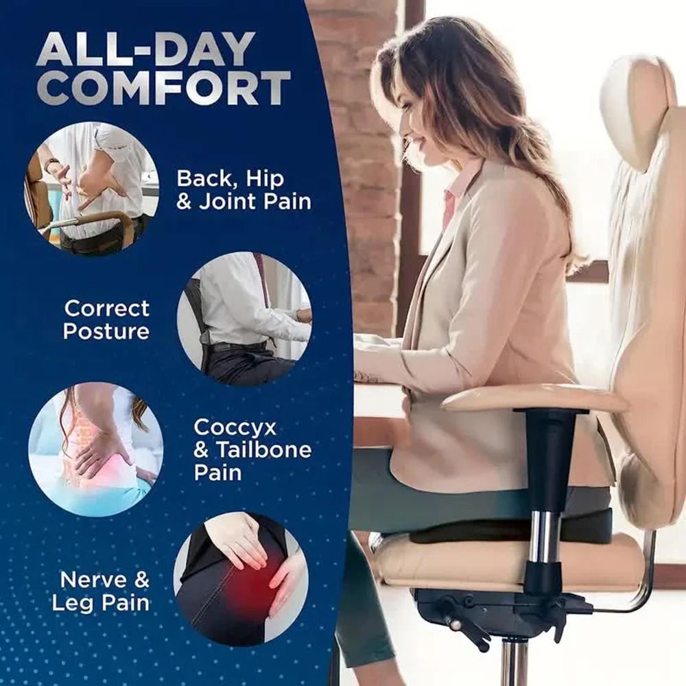 Memory Foam U Shaped Seat Cushion For Hip And Lower Back Support 4