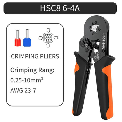 Hexagonal Ratchet Ferrule Crimping Tool Kit With Wire Terminals And Ferrule Sleeves 7