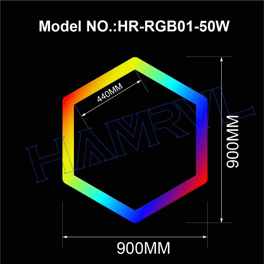 RGB Hexagon LED Garage Ceiling Light  Music Sync Panel Lighting For Gym Game Room  Events 6