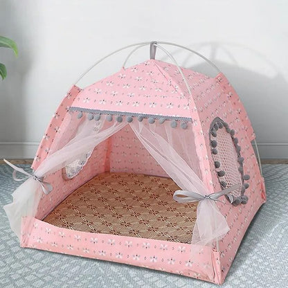 Foldable Cat Tent Bed For Small Pets With Breathable Summer Design 3