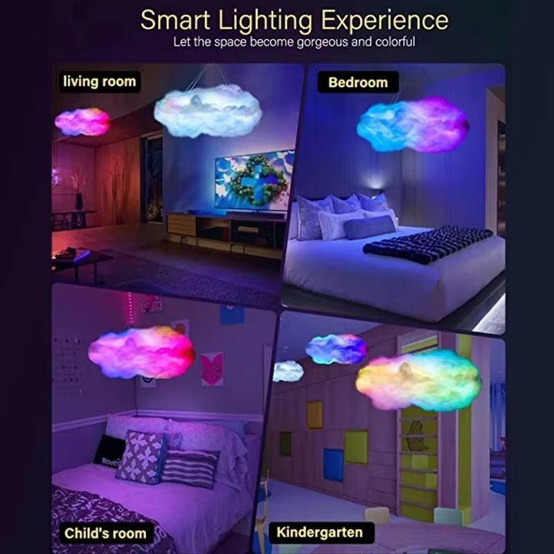 DIY Thunder Cloud LED Ceiling Light  Music Sync RGB Storm Effect Lighting Kit For Gaming Rooms  Dec 5