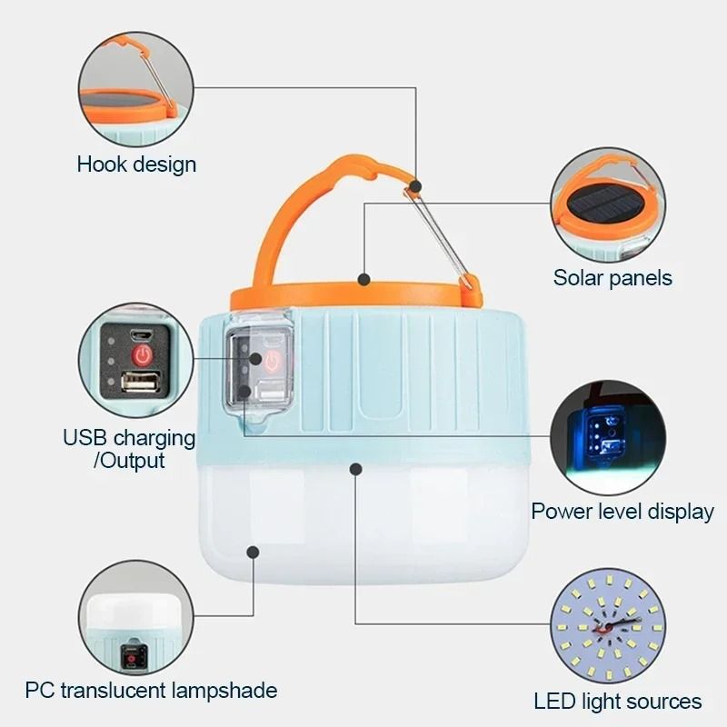 Portable Camping Lantern And Power Bank  Waterproof LED Outdoor Light 6