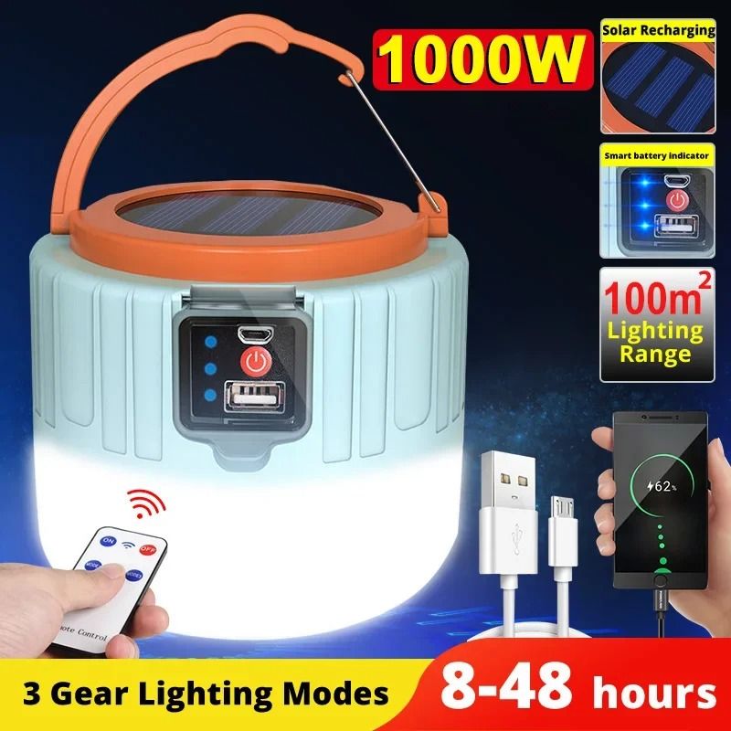Portable Camping Lantern And Power Bank  Waterproof LED Outdoor Light 8