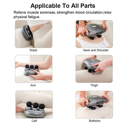 Fascia Gun Muscle Massager With 6 Heads For Deep Tissue Relief 2