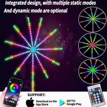 RGBIC Firework LED Strip Lights  Bluetooth App Controlled Neon Light With USB Power And Music Sync  4