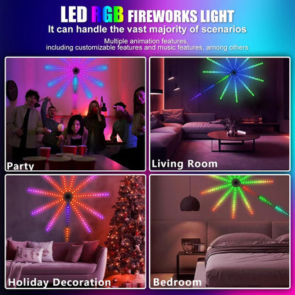 RGBIC Firework LED Strip Lights  Bluetooth App Controlled Neon Light With USB Power And Music Sync  5
