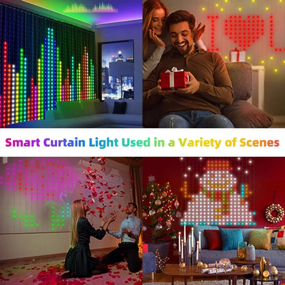 400LED Smart Curtain String Lights  RGB Bluetooth AppControlled Fairy Lights With Music Sync For Be 1