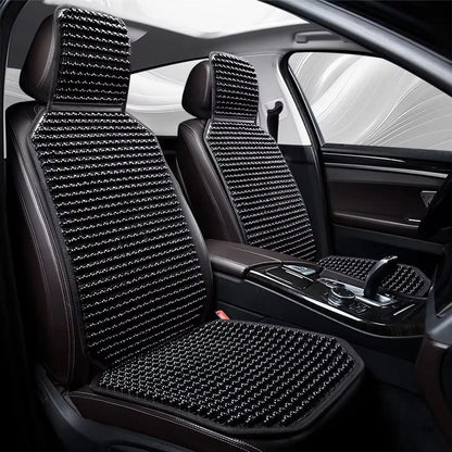 Wooden Bead Car Seat Cushion  Universal Cooling  Breathable Cover With NonSlip Base Available In 5  1