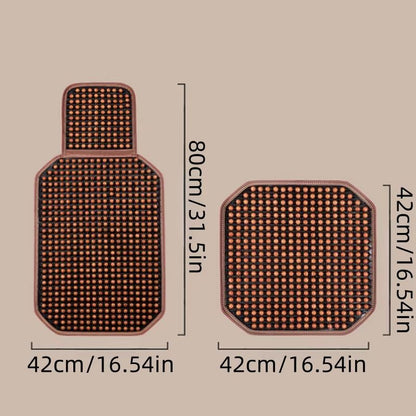 Wooden Bead Car Seat Cushion  Universal Cooling  Breathable Cover With NonSlip Base Available In 5  5