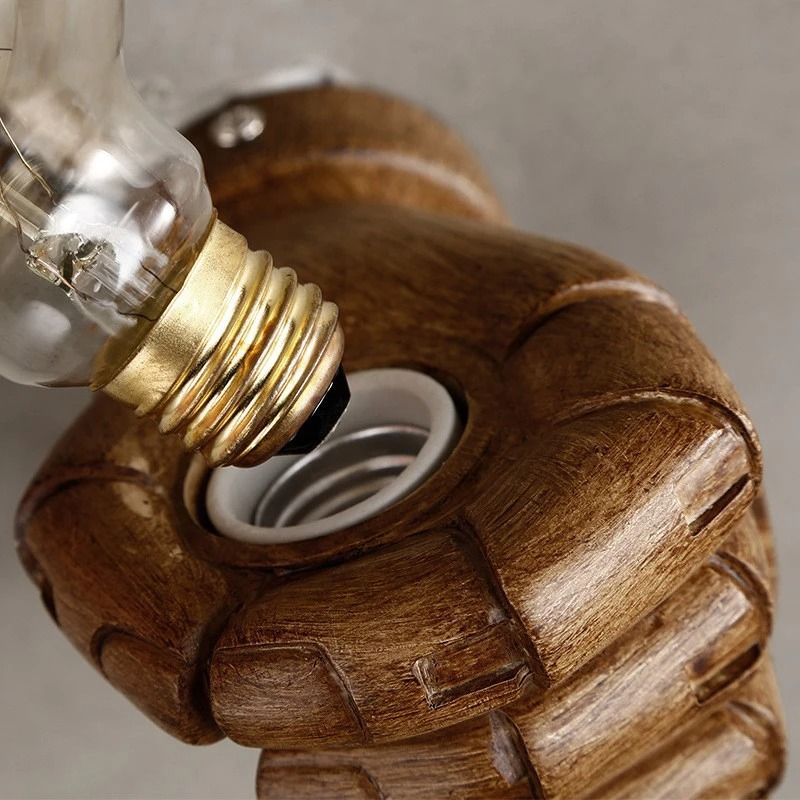 Retro Resin Hand Wall Lamp For Home And Bar Decor 4
