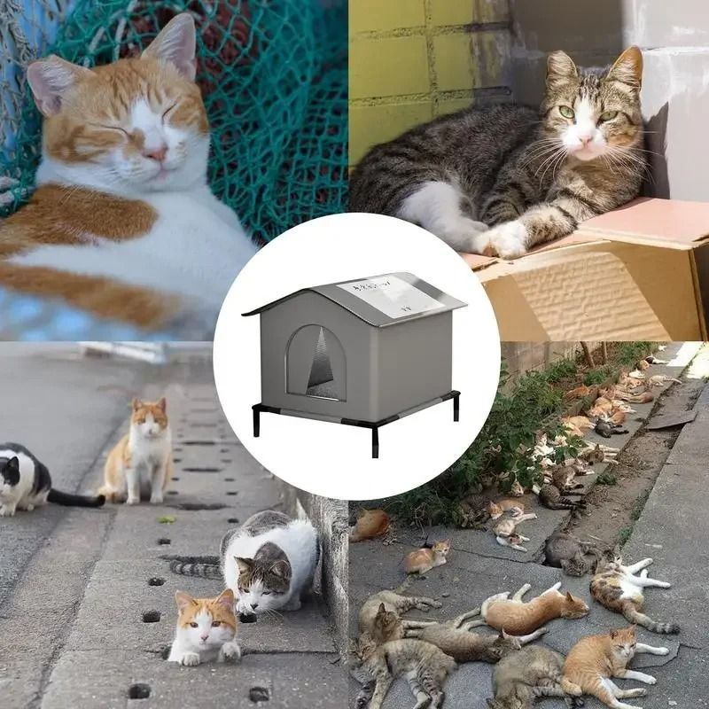 Outdoor Waterproof Cat House For Winter Shelter And Comfort 5