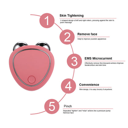 Facial Microcurrent Roller EMS Face Lifting Machine Beauty Charging Device Skin Tightening Rejuvena 4