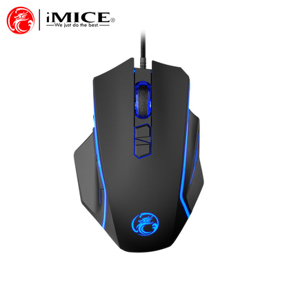 High Precision USB Gaming Mouse Backlit Wired Optical Mice, DPI Adjustable, 8 Button Mouse for Office and Laptop Use