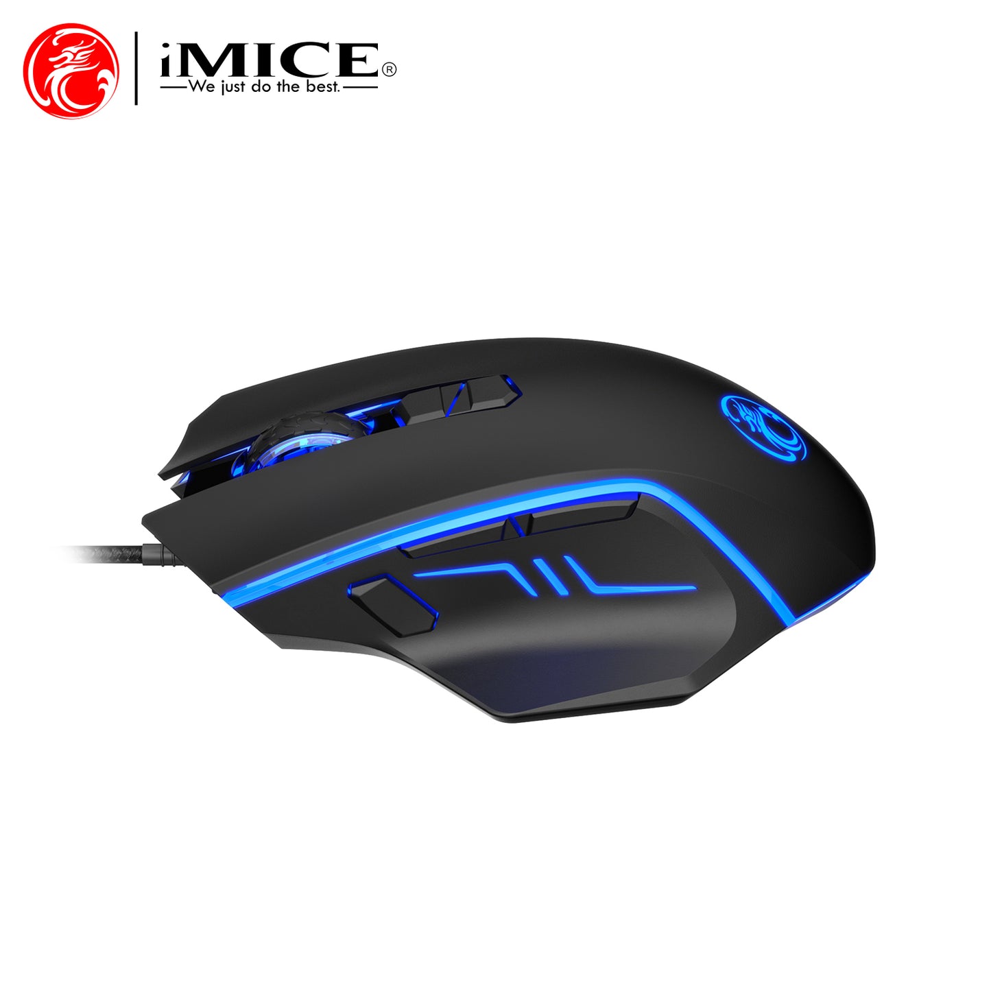 High Precision USB Gaming Mouse Backlit Wired Optical Mice, DPI Adjustable, 8 Button Mouse for Office and Laptop Use