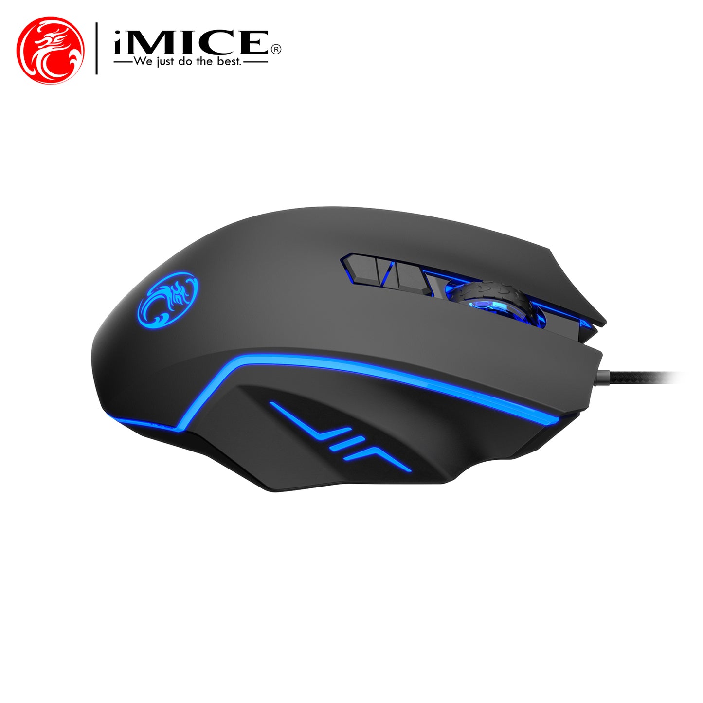 High Precision USB Gaming Mouse Backlit Wired Optical Mice, DPI Adjustable, 8 Button Mouse for Office and Laptop Use