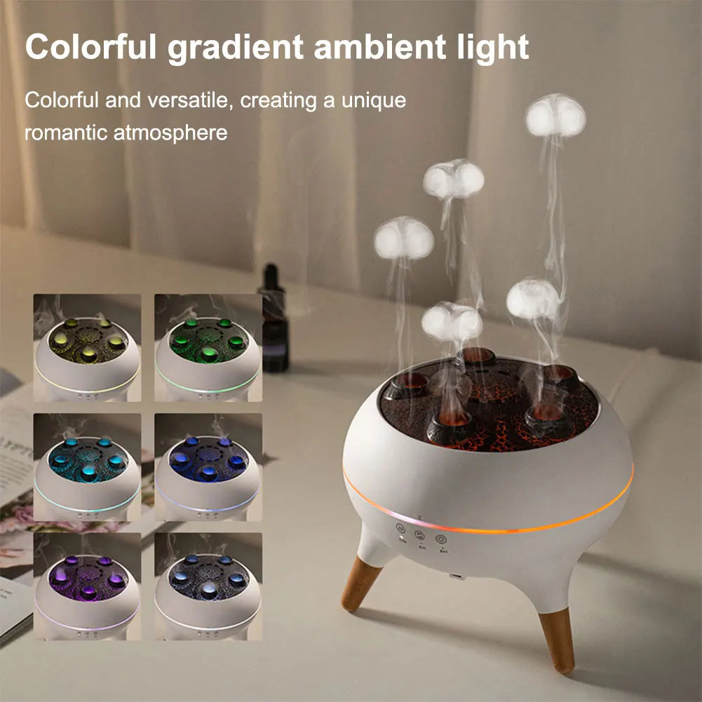 Dynamic Jellyfish Air Humidifier, Essential Oil Diffuser, Colorful Night Lights, Aromatherapy Diffuser for Home, offices