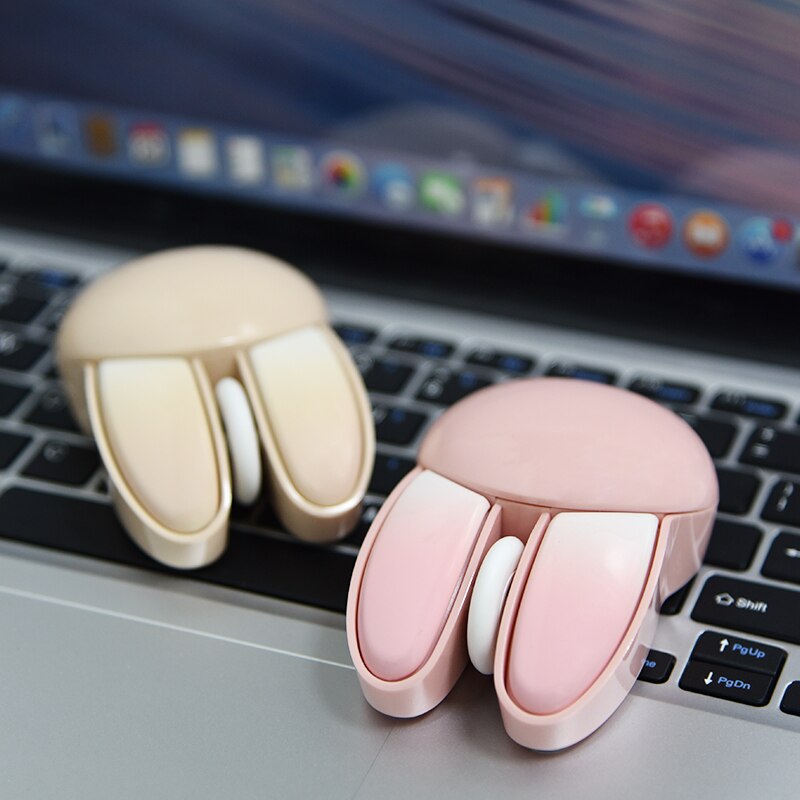 MOFII Wireless Silent Mouse with Cute Rabbit Design, 2.4 GHz USB Receiver Optical Mouse for Notebook, Laptop, PC