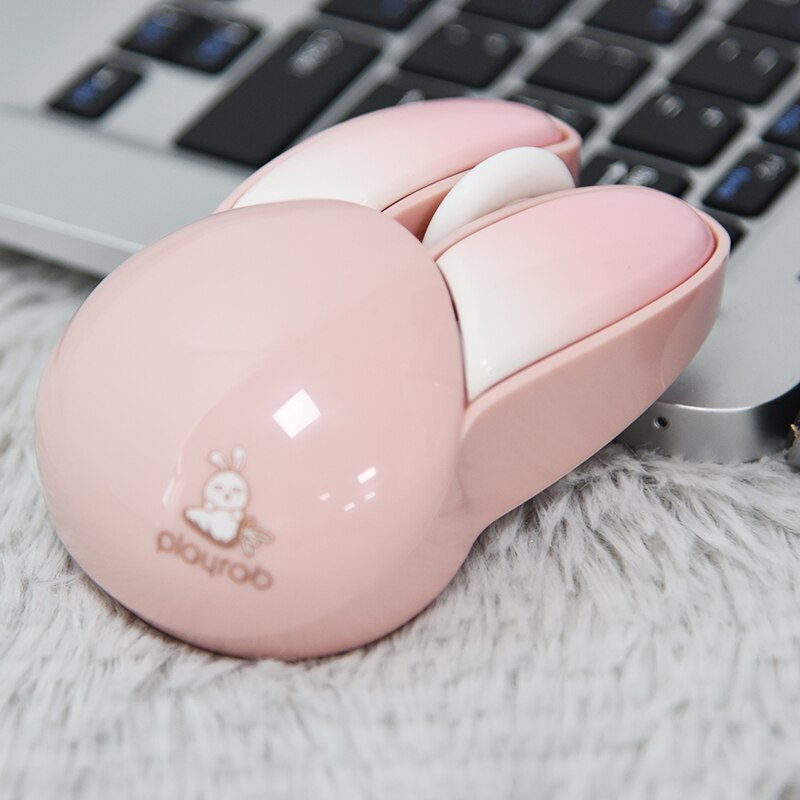 MOFII Wireless Silent Mouse with Cute Rabbit Design, 2.4 GHz USB Receiver Optical Mouse for Notebook, Laptop, PC