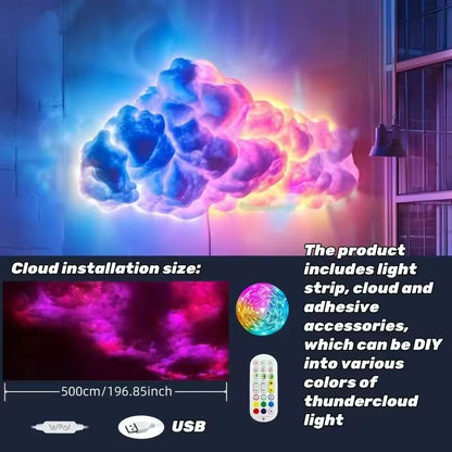DreamCloud Pro DIY RGBIC LED Cloud Ceiling Light Strip 1