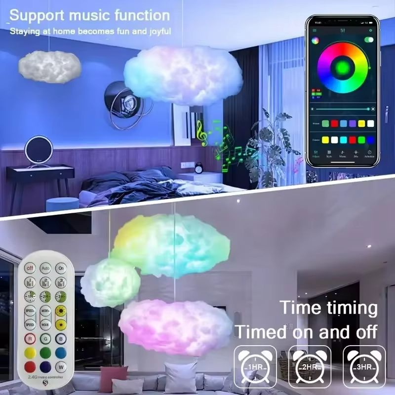 DreamCloud Pro DIY RGBIC LED Cloud Ceiling Light Strip 3