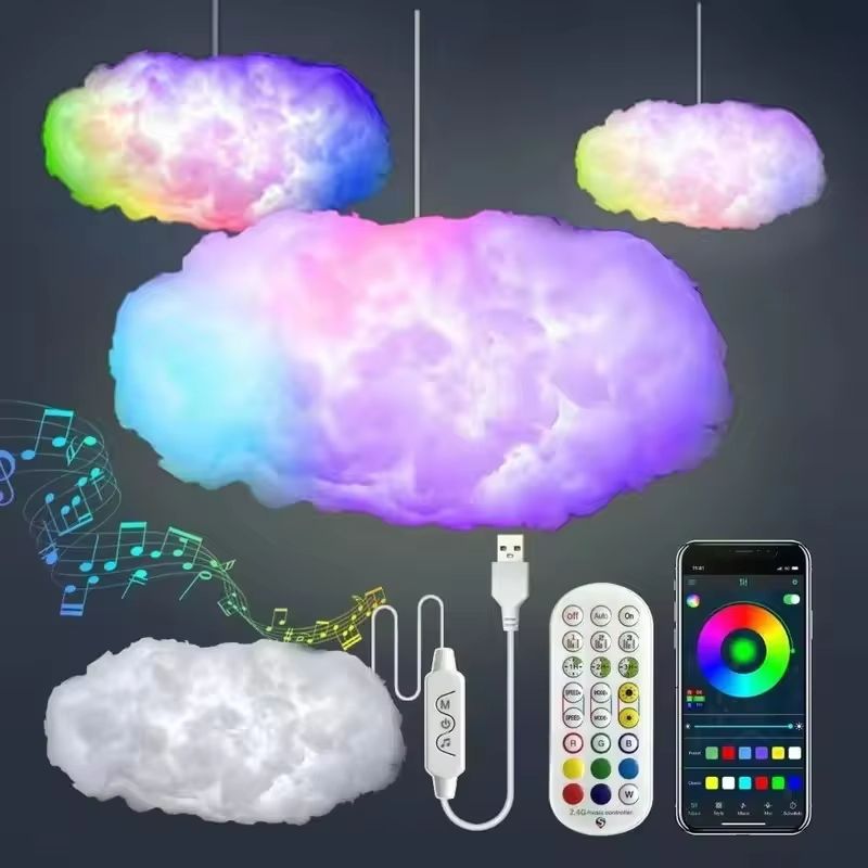DreamCloud Pro DIY RGBIC LED Cloud Ceiling Light Strip 4