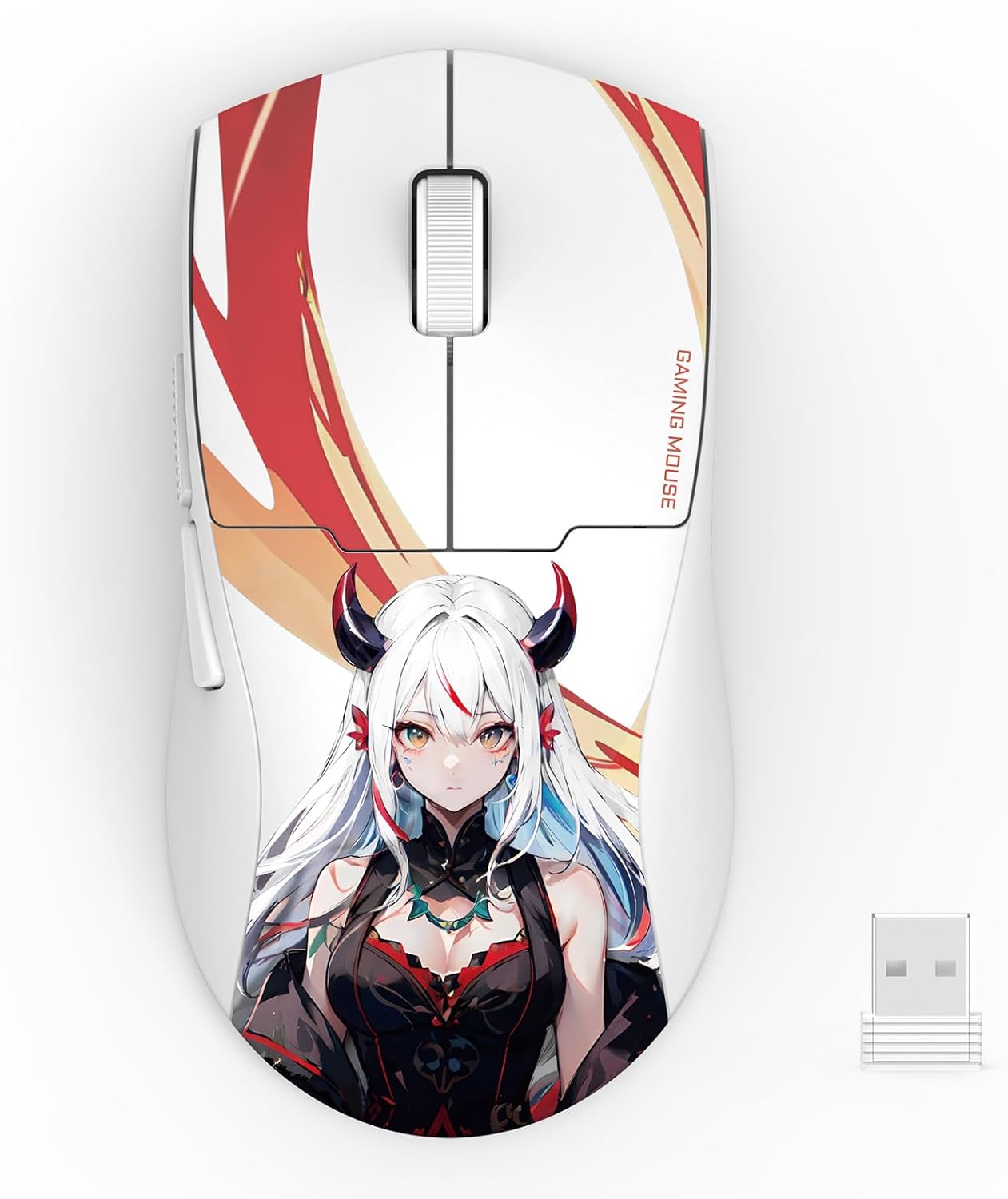 Redragon Wireless Gaming Mouse, 3 Mode, 26K DPI Sensor, Lightweight 55G Build, Ergonomic Natural Grip, White
