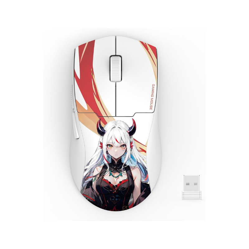 Redragon Wireless Gaming Mouse, 3 Mode, 26K DPI Sensor, Lightweight 55G Build, Ergonomic Natural Grip, White