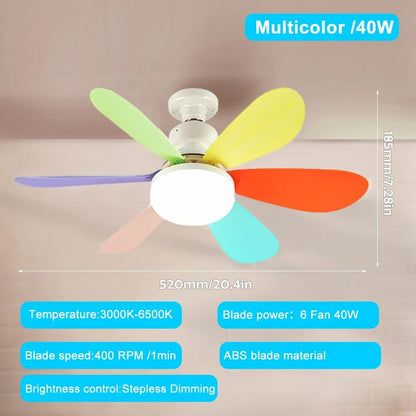 Ceiling Fan Light With Remote Control And Adjustable Night Modes 9