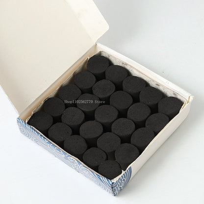 25pcs Boxed Incense Carbon Group, DIY Household Indoor Fireproof Air Hand Smoker, Hand Warmer & Buried Carbon Supplies