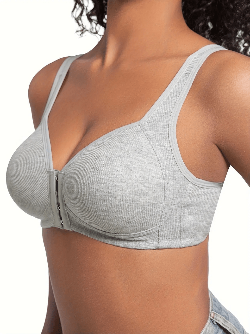 ComfortEase Front Closure Wireless Full Coverage Bra for Women
