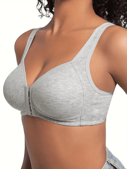 ComfortEase Front Closure Wireless Full Coverage Bra for Women